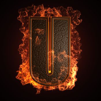 burning Letter made in 3D graphics