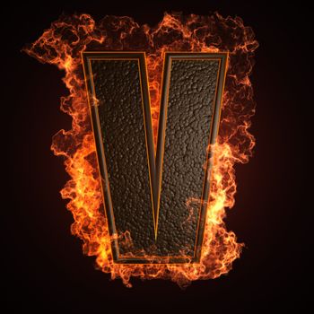 burning Letter made in 3D graphics