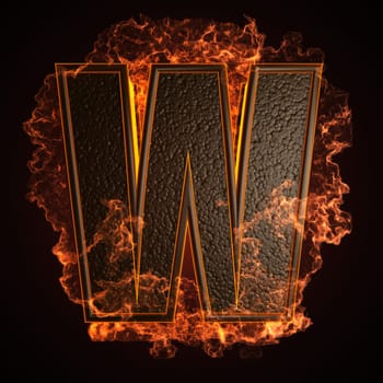 burning Letter made in 3D graphics