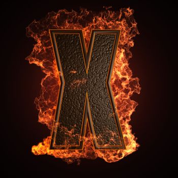 burning Letter made in 3D graphics