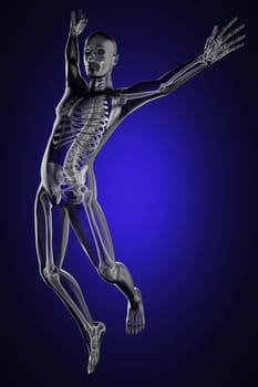 jump man radiography made in 3D