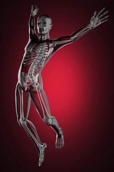 jump man radiography made in 3D