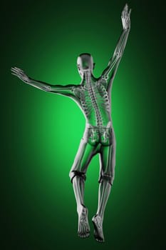 jump man radiography made in 3D