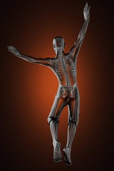 jump man radiography made in 3D