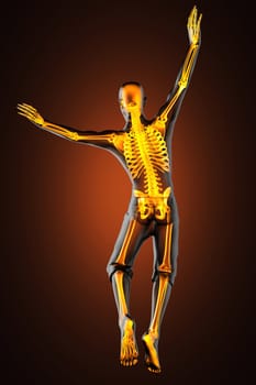 jump man radiography made in 3D