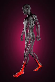 walking man radiography made in 3D