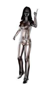 cute woman radiography made in 3D