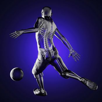 soccer game player made in 3D