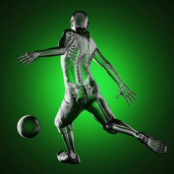 soccer game player made in 3D