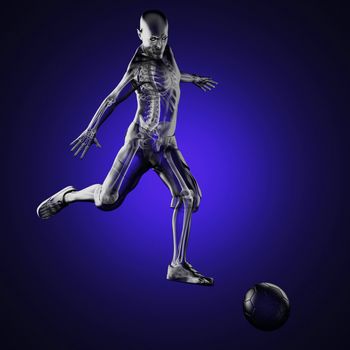 soccer game player made in 3D