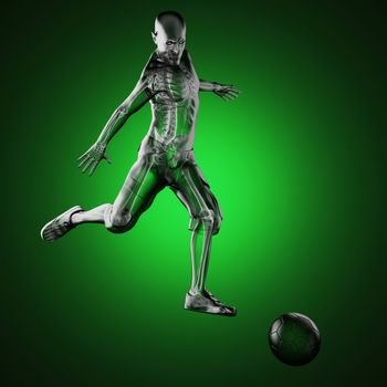 soccer game player made in 3D