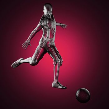 soccer game player made in 3D