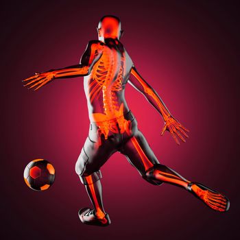 soccer game player made in 3D