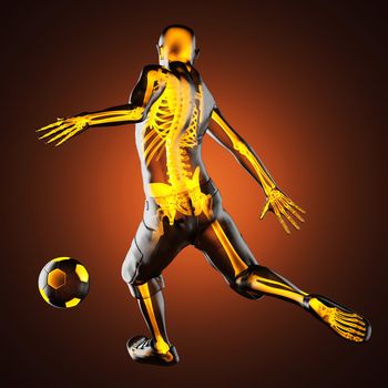 soccer game player made in 3D