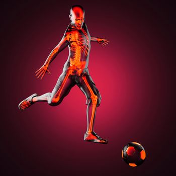 soccer game player made in 3D