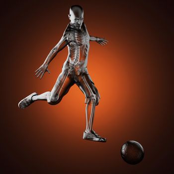 soccer game player made in 3D