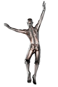 jump man radiography made in 3D