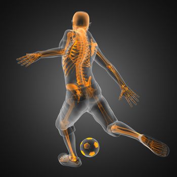 soccer game player made in 3D