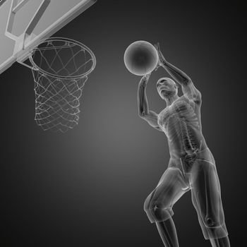 basketball game player made in 3D