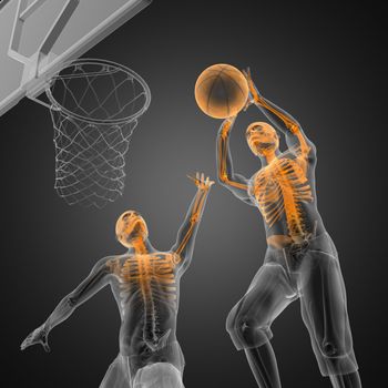 basketball game player made in 3D