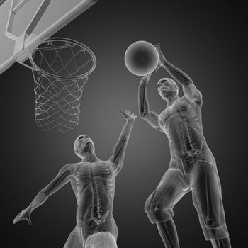 basketball game player made in 3D