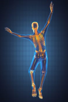jump man radiography made in 3D