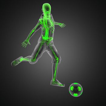 soccer game player made in 3D