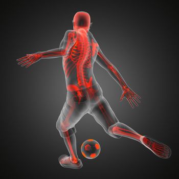 soccer game player made in 3D