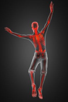 jump man radiography made in 3D