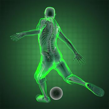 soccer game player made in 3D