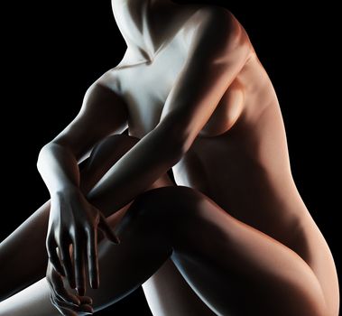 sexy nude woman made in 3D