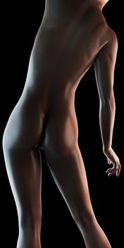 sexy nude woman made in 3D