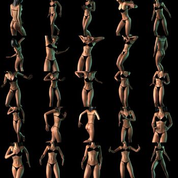 bikini collection on black