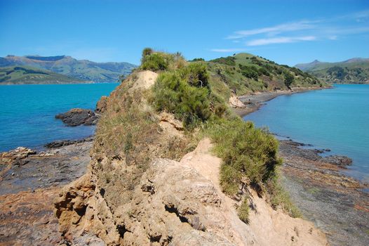 Rocky peninsula in New Zealand