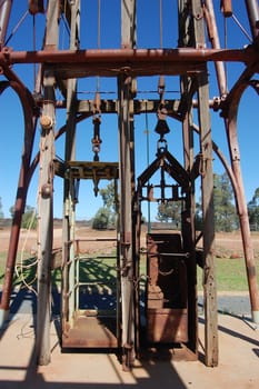 Gold mining industrial monument, Australia