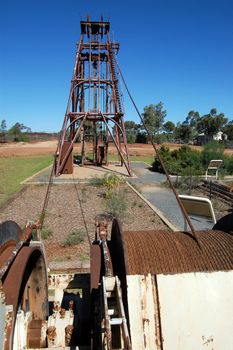 Gold mining industrial monument, Australia