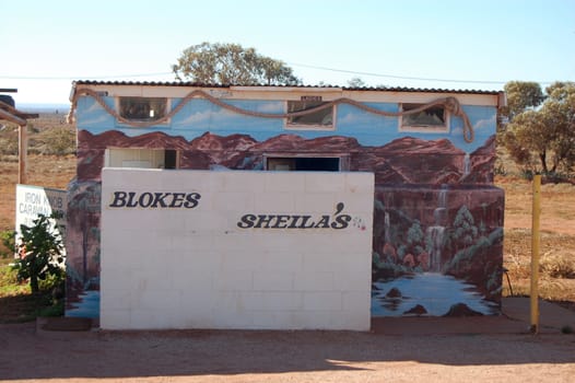 Public toilet in outback of Australia