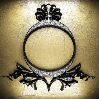 vintage iron frame on the wall