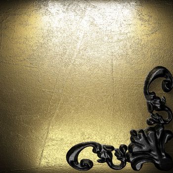 iron vintage ornament on wall
