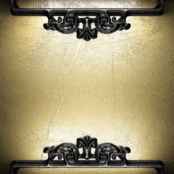 iron vintage ornament on wall