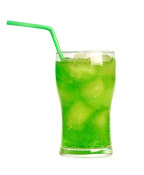 Kiwi cocktail on white background