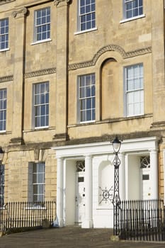 Georgian houses of Landsdown Crescent in the historic city of Bath in Somerset, England