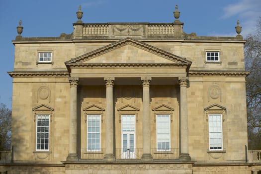 Holbourne Museum in Bath, England. Historic Georgian style building with colonnaded portico.