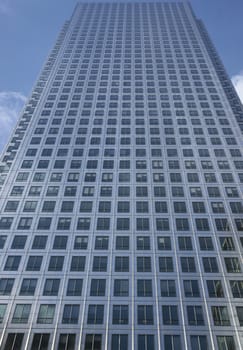 Modern office building in Canary Wharf, London, England