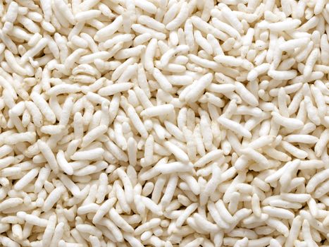 close up of puffed rice food background