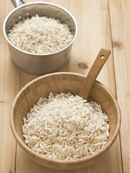 close up of a bowl of puffed rice