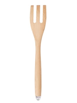 close up of wooden fork