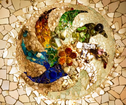 Please check again.  Photographs in Guell Park can be commerical and editiorial.

Antoni Gaudi ceramic mosaic design in Guell Park, Barcelona, Catalonia, Spain.  Guell Park is a residential complex designed by Antnoi Gaudi between 1900-1914, which is now a public park.  Now a UNESCO World Heritage Site, 

Please note editorial and commercial photography is allowed in Guell Park