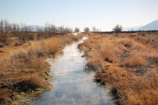 Steaming greek in northern nevada desert