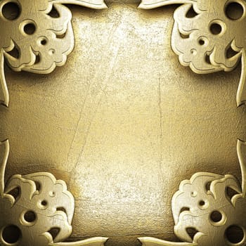 golden background made in 3D